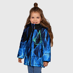 Куртка зимняя для девочки ASSASSINS CREED VALHALLA, цвет: 3D-черный — фото 2