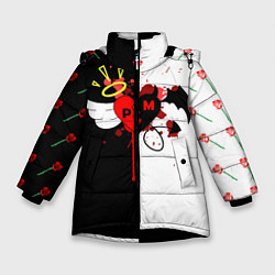 Куртка зимняя для девочки Добро и зло, Payton Moormeier, цвет: 3D-черный
