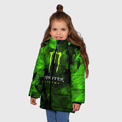 Куртка зимняя для девочки MONSTER ENERGY, цвет: 3D-черный — фото 2