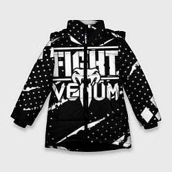 Куртка зимняя для девочки VENUM, цвет: 3D-черный