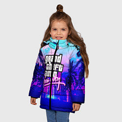 Куртка зимняя для девочки GTA REMASTER, цвет: 3D-черный — фото 2