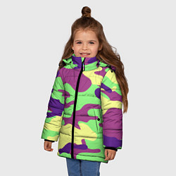 Куртка зимняя для девочки Камуфляж, цвет: 3D-светло-серый — фото 2
