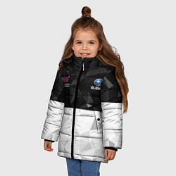 Куртка зимняя для девочки SUBARU WRX STI спина Z, цвет: 3D-черный — фото 2