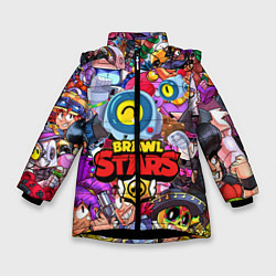 Куртка зимняя для девочки BRAWL STARS NANI, цвет: 3D-черный