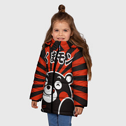 Куртка зимняя для девочки Kumamon, цвет: 3D-черный — фото 2