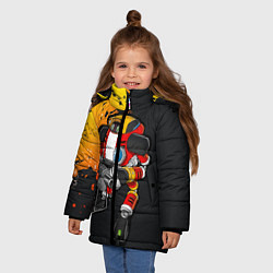 Куртка зимняя для девочки Sonic E-102 Гамма, цвет: 3D-черный — фото 2
