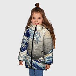 Куртка зимняя для девочки ЯПОНСКАЯ КАРТИНА, цвет: 3D-черный — фото 2