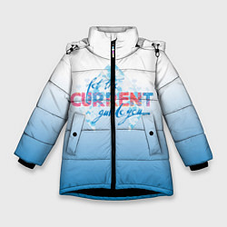 Куртка зимняя для девочки CURRENT, цвет: 3D-черный