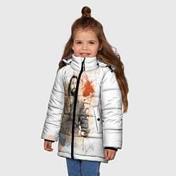 Куртка зимняя для девочки AQUAMAN, цвет: 3D-светло-серый — фото 2
