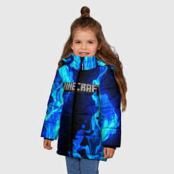 Куртка зимняя для девочки MINECRAFT, цвет: 3D-светло-серый — фото 2
