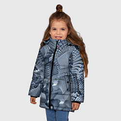 Куртка зимняя для девочки GREY, цвет: 3D-черный — фото 2