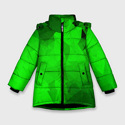 Куртка зимняя для девочки GREEN, цвет: 3D-черный