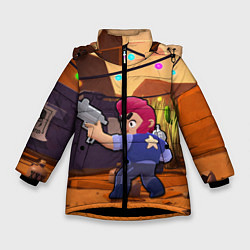 Куртка зимняя для девочки Brawl Stars Colt, цвет: 3D-черный