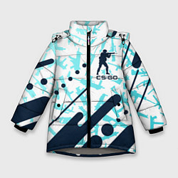 Куртка зимняя для девочки CS GO КС ГО, цвет: 3D-светло-серый