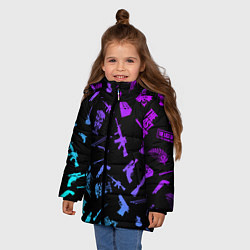 Куртка зимняя для девочки PATTERN THE LAST OF US Z, цвет: 3D-черный — фото 2
