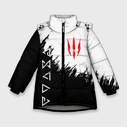 Куртка зимняя для девочки The Witcher, цвет: 3D-светло-серый