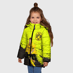 Куртка зимняя для девочки Марко Ройс, цвет: 3D-красный — фото 2