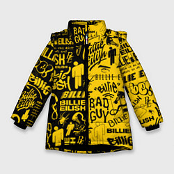 Куртка зимняя для девочки BILLIE EILISH БИЛЛИ АЙЛИШ, цвет: 3D-черный