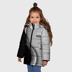Куртка зимняя для девочки VOLVO, цвет: 3D-черный — фото 2