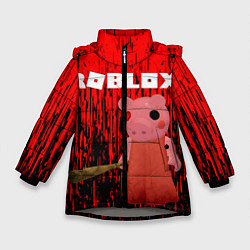 Куртка зимняя для девочки Roblox Piggy, цвет: 3D-светло-серый