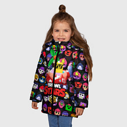 Куртка зимняя для девочки БРАВЛ СТАРС СПРАУТ SPROUT, цвет: 3D-черный — фото 2