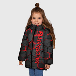 Куртка зимняя для девочки Valorant, цвет: 3D-светло-серый — фото 2
