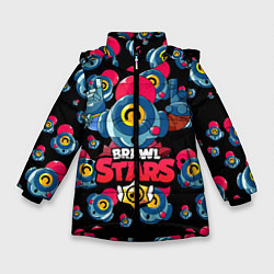 Куртка зимняя для девочки NANI Brawl Stars, цвет: 3D-черный