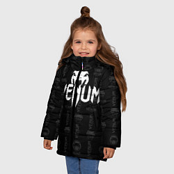 Куртка зимняя для девочки VENUM ВЕНУМ, цвет: 3D-черный — фото 2