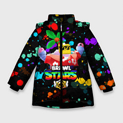 Куртка зимняя для девочки BRAWL STARS SPROUT СПРАУТ, цвет: 3D-черный