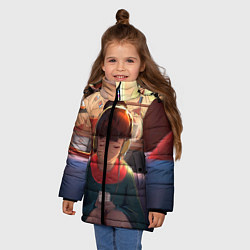 Куртка зимняя для девочки Дома, цвет: 3D-черный — фото 2