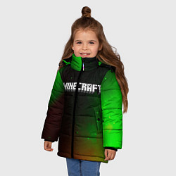 Куртка зимняя для девочки MINECRAFT МАЙНКРАФТ, цвет: 3D-черный — фото 2