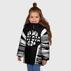 Куртка зимняя для девочки Леонид - камуфляж, цвет: 3D-черный — фото 2