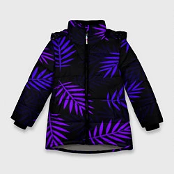 Куртка зимняя для девочки НЕОНОВЫЕ ТРОПИКИ, цвет: 3D-светло-серый