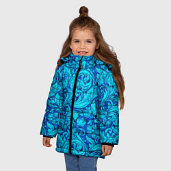 Куртка зимняя для девочки Флора Flora, цвет: 3D-черный — фото 2