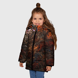 Куртка зимняя для девочки Фэнтази битва Z, цвет: 3D-красный — фото 2