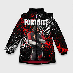 Куртка зимняя для девочки Fortnite Ikonik, цвет: 3D-красный