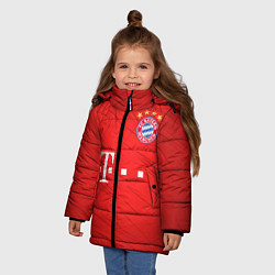 Куртка зимняя для девочки BAYERN MUNCHEN, цвет: 3D-черный — фото 2