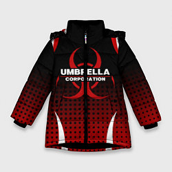Куртка зимняя для девочки Umbrella, цвет: 3D-черный