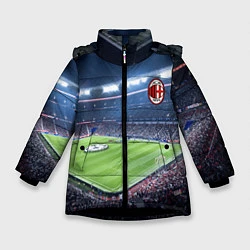 Куртка зимняя для девочки FC MILAN, цвет: 3D-черный