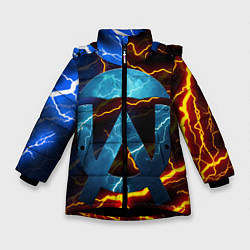Куртка зимняя для девочки The umbrella academy Z, цвет: 3D-черный