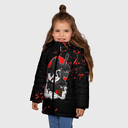Куртка зимняя для девочки Панда Мафиози, цвет: 3D-черный — фото 2