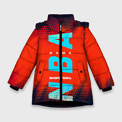 Куртка зимняя для девочки NBA, цвет: 3D-черный
