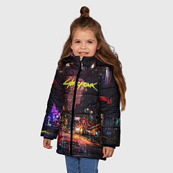 Куртка зимняя для девочки CYBERPUNK 2077:КИБЕРПАНК S, цвет: 3D-черный — фото 2