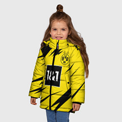 Куртка зимняя для девочки Reus Borussia Dortmund 20-21, цвет: 3D-светло-серый — фото 2