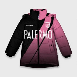 Куртка зимняя для девочки PALERMO FC, цвет: 3D-черный