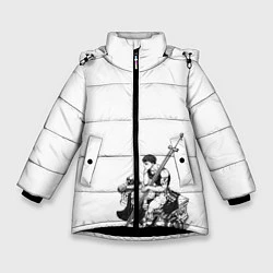 Куртка зимняя для девочки Berserk, цвет: 3D-черный