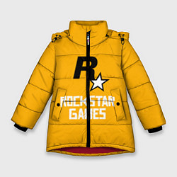 Куртка зимняя для девочки Рокстар, цвет: 3D-красный