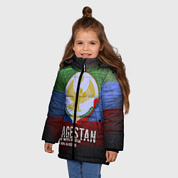 Куртка зимняя для девочки Дагестан - Кавказ Сила, цвет: 3D-красный — фото 2