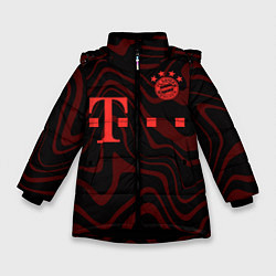 Куртка зимняя для девочки FC Bayern Munchen 2021, цвет: 3D-черный