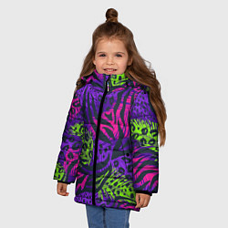 Куртка зимняя для девочки Африканский дух, цвет: 3D-черный — фото 2